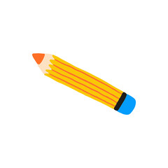 Pencil vector illustration in flat color design