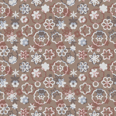 Seamless texture with floral background, pattern from flowers, botanical composition, wallpaper