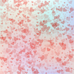 Red heart love confettis. Valentine's day pattern
