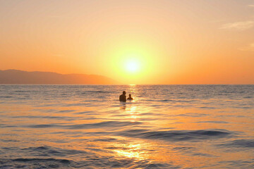 Sunset on the beach