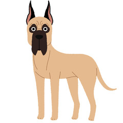 グレート・デーンの犬イラスト