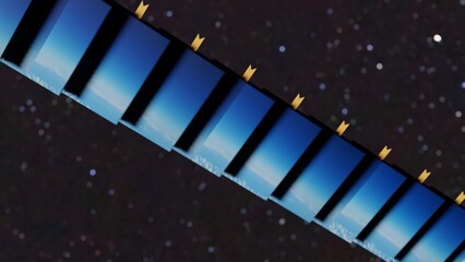 Obraz premium 3d illustration of blue books.