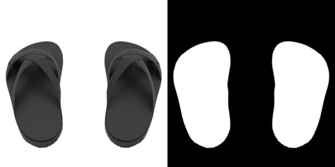 3D rendering illustration of sandals