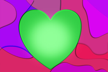 heart  mosaic illustration for valentine