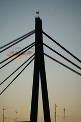 cable bridge over the river