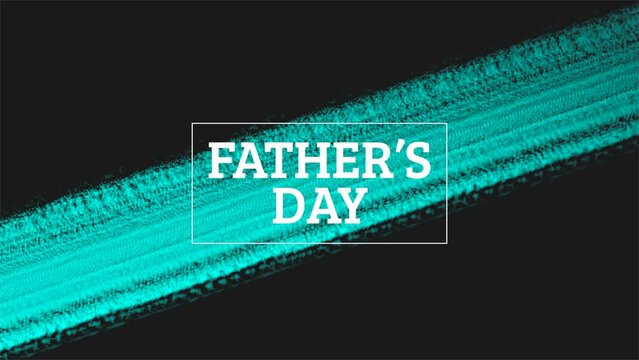 Father Day with green stripe brushes, motion holidays and promo style background - Powered by Adobe