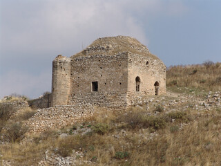 Fototapeta premium Stone ruins in Corinth, Greece
