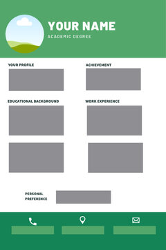 Resume and curriculum vitae template design