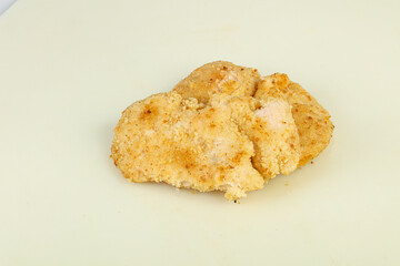 Roasted hot crispy pork schnitzel