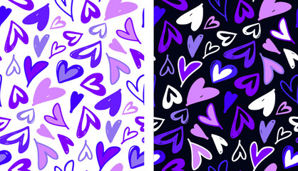 Beautiful heart pattern background. Love you, Happy Valentine's Day - template design. Heart background art.