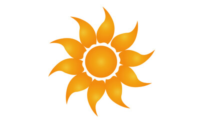 Sun icon. Yellow sun star icon. Summer, Sunlight, Nature, Sky. Vector illustration isolated design