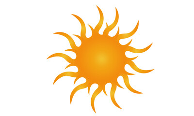 Sun icon. Yellow sun star icon. Summer, Sunlight, Nature, Sky. Vector illustration isolated design