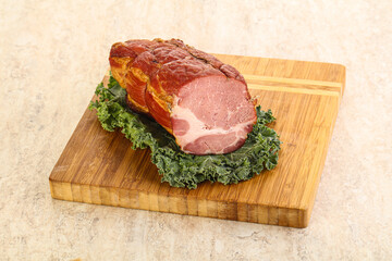 Delicous pork cured meat isolated