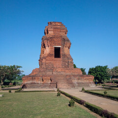 Ancient buildings from Majapahit Kingdom, the Candi Brahu ( Brahu Temple) in Mojokerto, East Java. Indonesia.