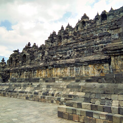 Fototapeta premium Borobudur Temple is an ancient Buddhist temple which is located in Magelang, Central Java, Indonesia.