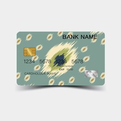 Credit card template, Luxurious. Editable vector design. illustration EPS10