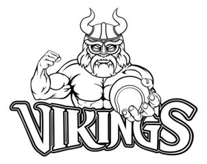 Viking Tennis Sports Mascot