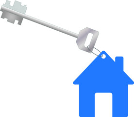 House Key Icon. Vector Illustration. Real Estate Icon. Mortgage concept. New house concept