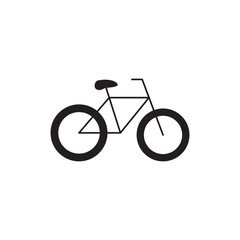 Obraz premium Bicycle, green transportation icon in black flat glyph, filled style isolated on white background