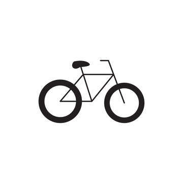 Bicycle, green transportation icon in black flat glyph, filled style isolated on white background