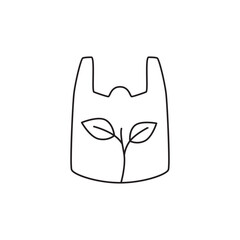 Reuse plastic bag icon  line style icon, style isolated on white background
