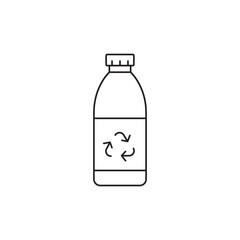 Recycled bottle icon line style icon, style isolated on white background