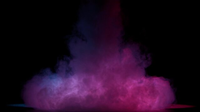Super Slow Motion Shot of Atmospheric Smoke Abstract Color Background at 1000fps.