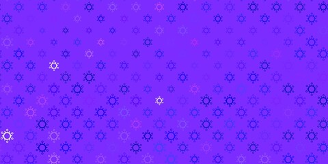 Dark purple vector template with flu signs.