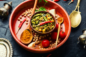 Kitchari, a spicy vegetarian dish