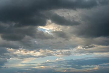 Fototapeta premium Panoramic photo of storm clouds on the sky
