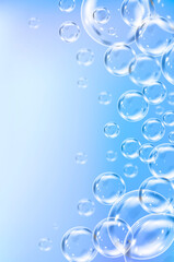 Abstract background with air bubbles in water or sky