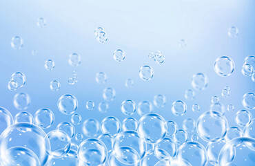 Abstract background with air bubbles in water