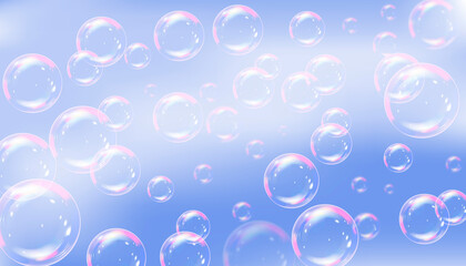 Abstract background with blue sky and air bubbles