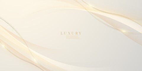 abstract background Luxurious with sparkling gold lines. vector illustration for template, banner - obrazy, fototapety, plakaty