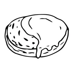 Pancake vector illustration, hand drawing doodle