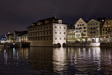 Zürich town hall at night