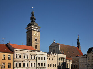 Naklejka premium Ottokar II square in Ceske Budejovice. Czech Republic