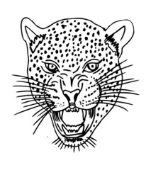 Tattoo tribal leopard graphic design vector art
