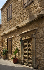 Old street at historical district of Kyrenia. Cyprus