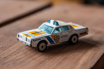 Fototapeta na wymiar Toy police car