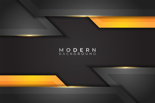 Abstract Background Modern Grey Metallic Overlap with Yellow