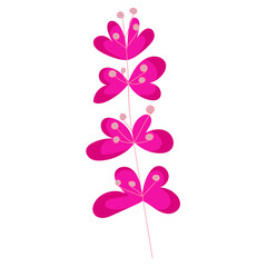 Abstract bright flowers. Flat illustration.