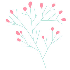 Abstract bright flowers. Flat illustration.