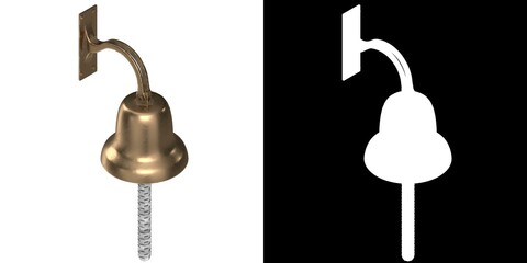 3D rendering illustration of a ship bell
