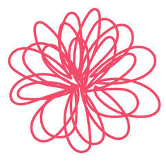 Abstract bright flowers. Flat illustration.