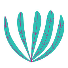 Abstract bright foliage. Flat illustration.