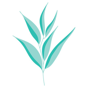 Abstract bright foliage. Flat illustration.