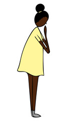 woman greeting or praying