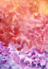 Fototapeta premium Brush painted illustration.Watercolor background. Two colored picture