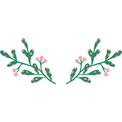 Flower decoration vector illustration in flat color design